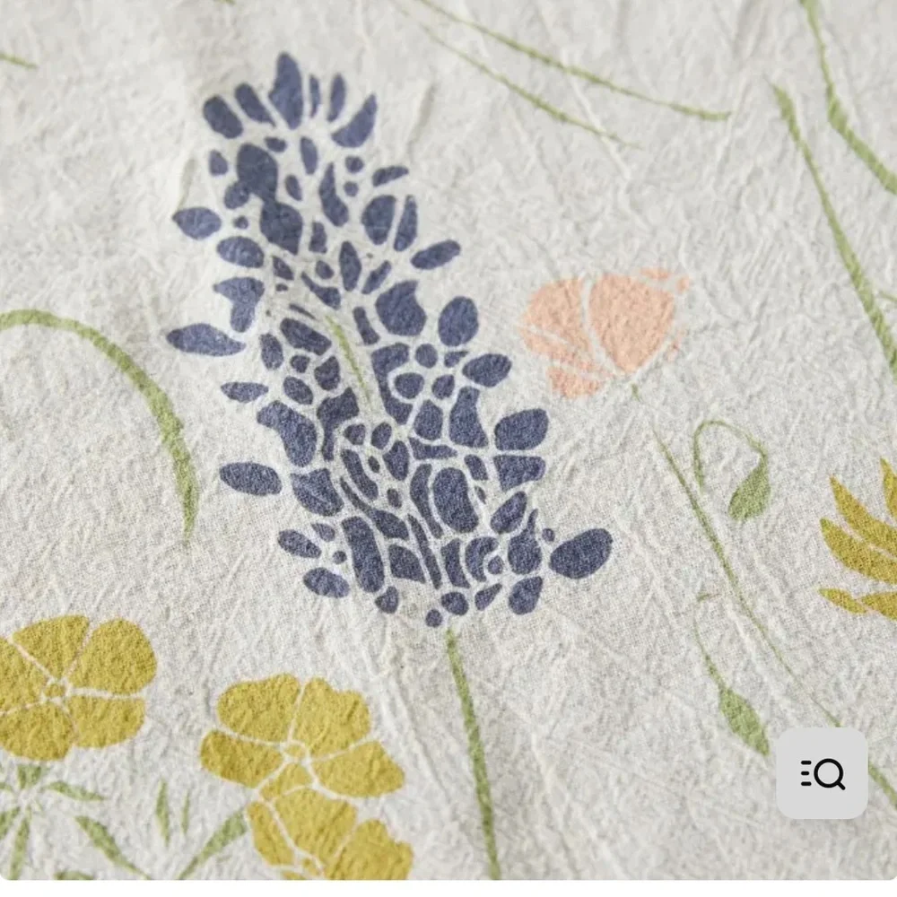 Anthropologie x June & December Meadow Flower Region Wildflowers Tea Towel NWT